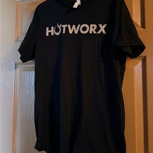 HOTWORX Black Canvas Logo Sign Bella Canvas Studio Gym Decor T-Shirt Medium